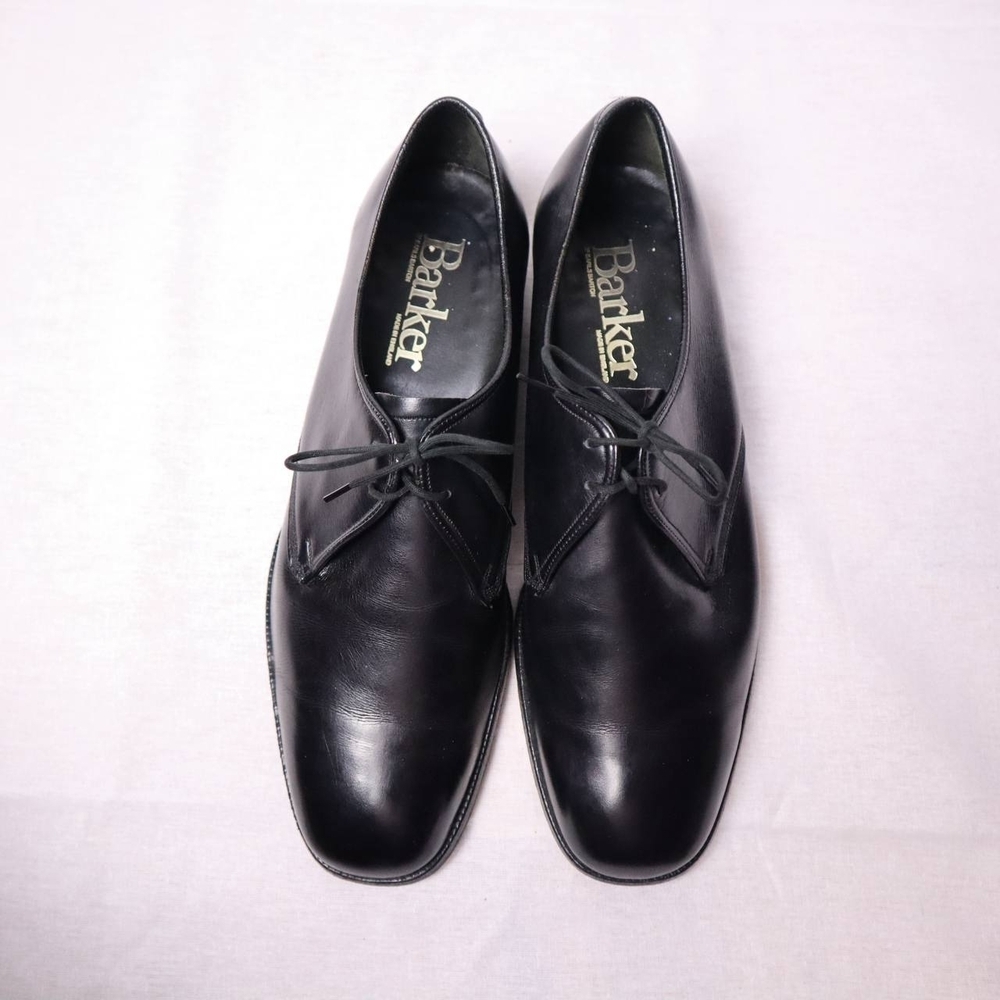 Barker Black Leather Derby Dress Shoes UK 7 / US 8 Made in England